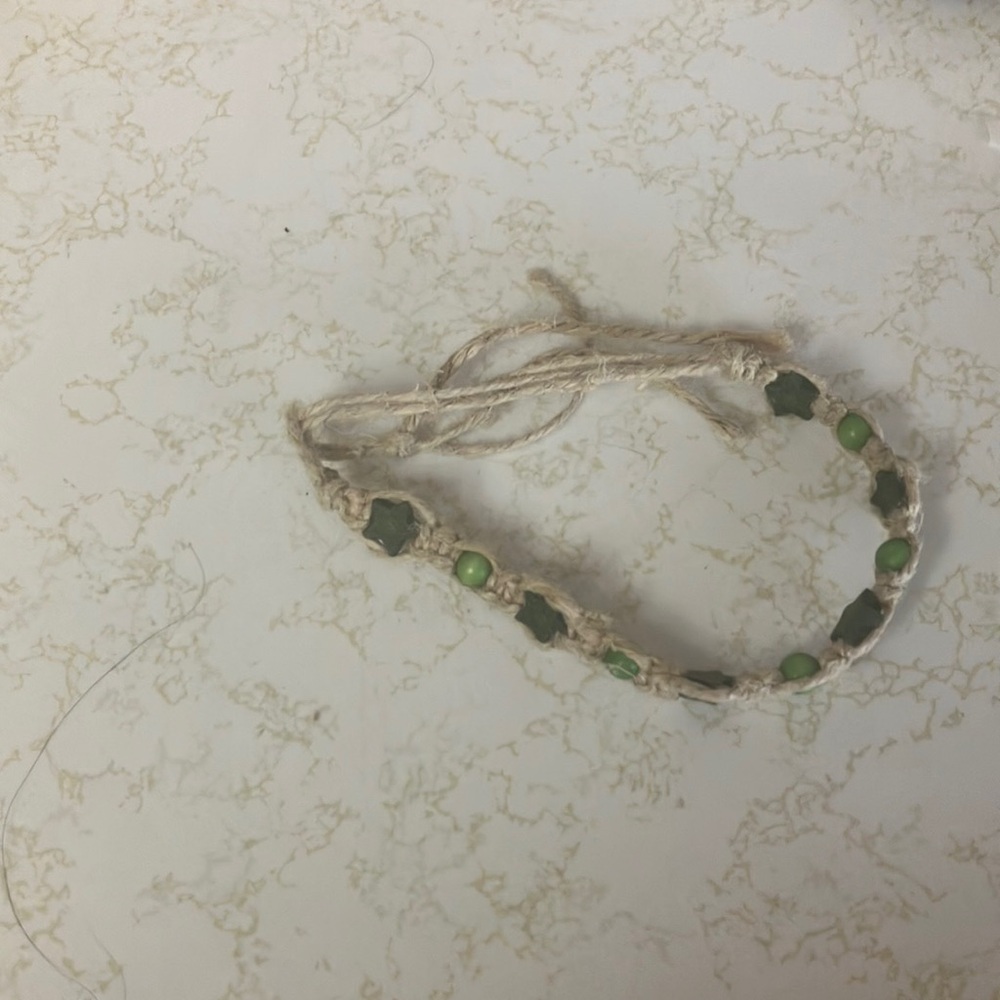 Handcrafted Green Beaded Bracelet